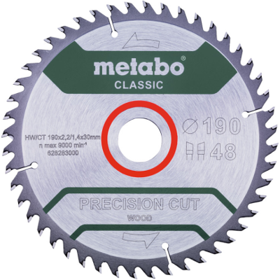 Metabo Presisjonskapsel "precision cut wood - classic" - 190mm Metabo Presisjonskapsel "precision cut wood - classic" - 190mm
