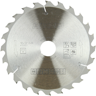 HiKOKI Tct-Sirkelsagblad For Tre 185 X 30 Mm 24t HiKOKI Tct-Sirkelsagblad For Tre 185 X 30 Mm 24t