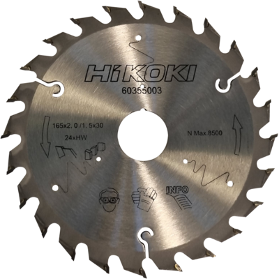 HiKOKI Tct Sirkelsagblad 165 X 2,0 Mm 24t HiKOKI Tct Sirkelsagblad 165 X 2,0 Mm 24t
