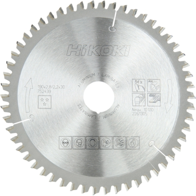 HiKOKI Tct Sirkelsagblad For Laminat Og Aluminium 190 X 30 Mm Z54 HiKOKI Tct Sirkelsagblad For Laminat Og Aluminium 190 X 30 Mm Z54