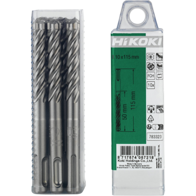 HiKOKI Fch Hammerbor Sds-Plus 4-Skjærs 9 X 200/265 Mm 10-Pk HiKOKI Fch Hammerbor Sds-Plus 4-Skjærs 9 X 200/265 Mm 10-Pk