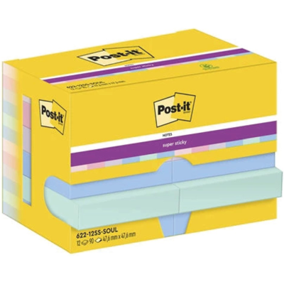 3M Super Sticky Notater – Dobbelt Så Sterk Klebeevne (62212sssoul, 1 Eske) 3M Super Sticky Notater – Dobbelt Så Sterk Klebeevne (62212sssoul, 1 Eske)