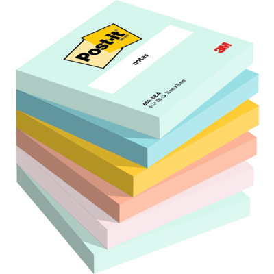 3M Post-It Notater – Assorterte Farger, Miljøvennlig (6546bea, 1 Eske) 3M Post-It Notater – Assorterte Farger, Miljøvennlig (6546bea, 1 Eske)