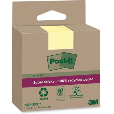 3M Super Sticky Notater – Dobbelt Så Sterk Klebeevne (654rss3cy, 8 Eske) 3M Super Sticky Notater – Dobbelt Så Sterk Klebeevne (654rss3cy, 8 Eske)
