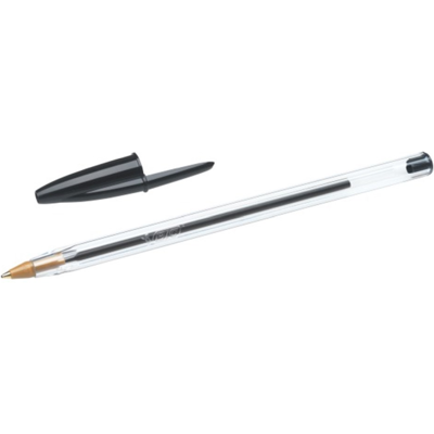 Bic Cristal Medium Kulepenn – Gjennomsiktig Design (847897, Svart, 50 Eske) Svart Bic Cristal Medium Kulepenn – Gjennomsiktig Design (847897, Svart, 50 Eske) Svart