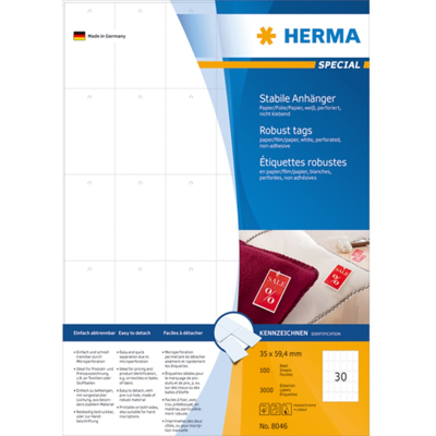 HERMA Etiketter Tekstil – Perfekt For Merking (Her8046, 1 Eske) HERMA Etiketter Tekstil – Perfekt For Merking (Her8046, 1 Eske)