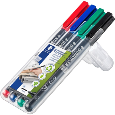 Staedtler Lumocolor Penn – Hurtigtørkende, Permanent (Sta317wp4, Flerfarget, 5 Eske) Flerfarget Staedtler Lumocolor Penn – Hurtigtørkende, Permanent (Sta317wp4, Flerfarget, 5 Eske) Flerfarget