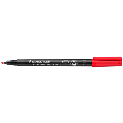 Staedtler Merkepenn Lumocolor – Hurtigtørkende, Permanent (Sta3182, Rød, 10 Eske) rød Staedtler Merkepenn Lumocolor – Hurtigtørkende, Permanent (Sta3182, Rød, 10 Eske) rød