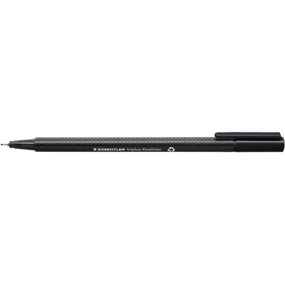 Staedtler Fineliner Triplus – Ergonomisk, Vannbasert (Sta3349, Svart, 10 Eske) Svart Staedtler Fineliner Triplus – Ergonomisk, Vannbasert (Sta3349, Svart, 10 Eske) Svart