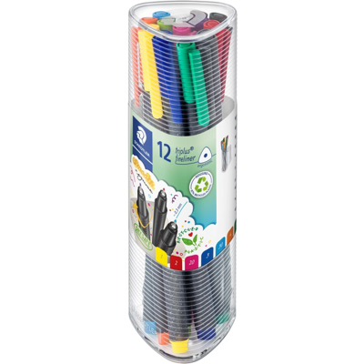 Staedtler Fineliner Triplus – Ergonomisk Design, Vannbasert Blekk (Sta334pr12, Flerfarget, 1 Eske) Flerfarget Staedtler Fineliner Triplus – Ergonomisk Design, Vannbasert Blekk (Sta334pr12, Flerfarget, 1 Eske) Flerfarget