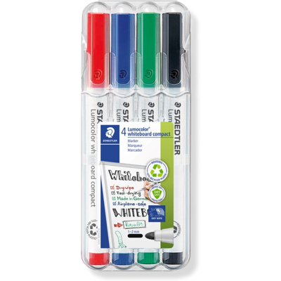 Staedtler Whiteboard Merkepenn – Dry Safe Blekk (Sta341wp4, 1 Eske) Staedtler Whiteboard Merkepenn – Dry Safe Blekk (Sta341wp4, 1 Eske)