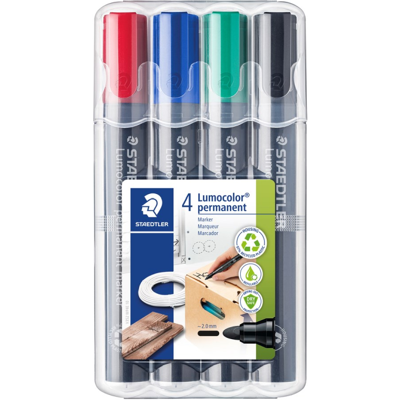 Staedtler Lumocolor Merkepenn – Høy Kvalitet, Vannfast (Sta352wp4, Flerfarget, 1 Eske) Flerfarget Staedtler Lumocolor Merkepenn – Høy Kvalitet, Vannfast (Sta352wp4, Flerfarget, 1 Eske) Flerfarget