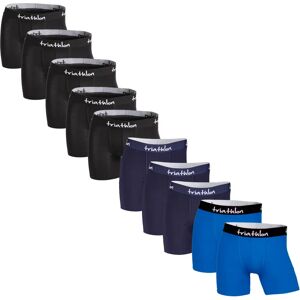 Triathlon Boxershorts Bambus Boxershorts Pakke (10 Stk) - Sort, Navy & Blå XXL