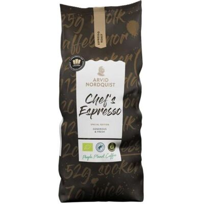 ARVID NORDQUIST NORGE Chefs Blend Espresso Hele Bønner Arvid Nordquist 6 Poser A 1kg. ARVID NORDQUIST NORGE Chefs Blend Espresso Hele Bønner Arvid Nordquist 6 Poser A 1kg.