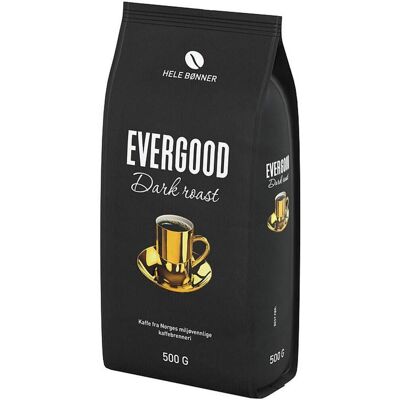 JOH. JOHANNSON KAFFE Evergood Dark Roast Hele Bønner 500g JOH. JOHANNSON KAFFE Evergood Dark Roast Hele Bønner 500g