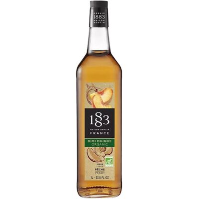 1883 Maison Routin - Økologisk Fersken 1l Glassflaske - Kaffe- Og Cocktailsi 1883 Maison Routin - Økologisk Fersken 1l Glassflaske - Kaffe- Og Cocktailsi