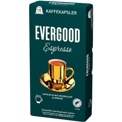 JOH. JOHANNSON KAFFE Evergood Espresso Nespresso Kaffekapsel 100stk JOH. JOHANNSON KAFFE Evergood Espresso Nespresso Kaffekapsel 100stk