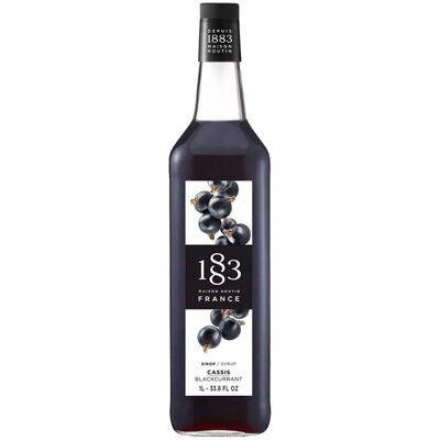 1883 Maison Routin - Solbær 1l Glassflaske - Kaffe- Og Cocktailsirup 1883 Maison Routin - Solbær 1l Glassflaske - Kaffe- Og Cocktailsirup
