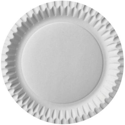 Starpak 8 Pakker 100 Tallerkener - Rund Ø 23cm - Hvit - Engangs Fat Starpak 8 Pakker 100 Tallerkener - Rund Ø 23cm - Hvit - Engangs Fat