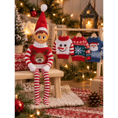 N Strikket Julegenser 30 Cm – Assortert N Strikket Julegenser 30 Cm – Assortert
