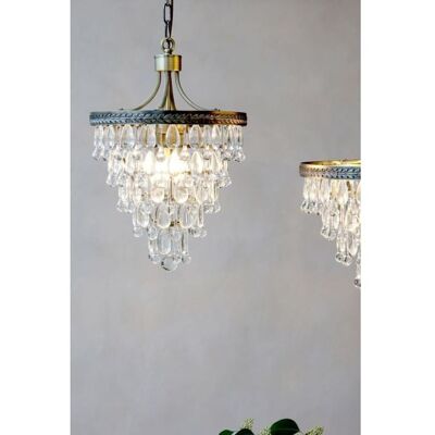 Versailles Lysekrone Liten Med Dråpeformede Glassprismer Versailles Lysekrone Liten Med Dråpeformede Glassprismer