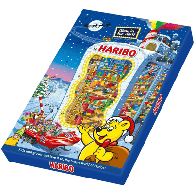 Haribo Glow In The Dark Julekalender 300 G Haribo Glow In The Dark Julekalender 300 G