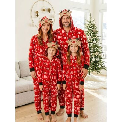 Julepyjamas Jumpsuit Ho-Ho-Ho Barn - Match Hele Familien (6 År - 116 Cm) Julepyjamas Jumpsuit Ho-Ho-Ho Barn - Match Hele Familien (6 År - 116 Cm)