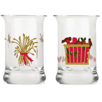2 Pk Juledrammeglass 2 Pk Juledrammeglass
