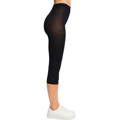 ESPRIT Women's Capri Leggings Cotton Blend, Pack of 1, Various Colours Colours, size 36-46 (S-XXL) – opaque basic leggings made of skin-friendly cotton (Cotton Capri W Ca) Blue (Marine 6120) Plain Blickdicht, size: xxl ESPRIT Women's Capri Leggings Cotton Blend, Pack of 1, Various Colours Colours, size 36-46 (S-XXL) – opaque basic leggings made of skin-friendly cotton (Cotton Capri W Ca) Blue (Marine 6120) Plain Blickdicht, size: xxl