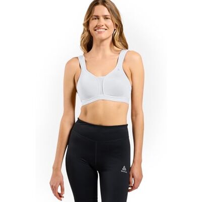 Odlo Women's Sports Padded HIGH Bra, White, Size 80 Odlo Women's Sports Padded HIGH Bra, White, Size 80