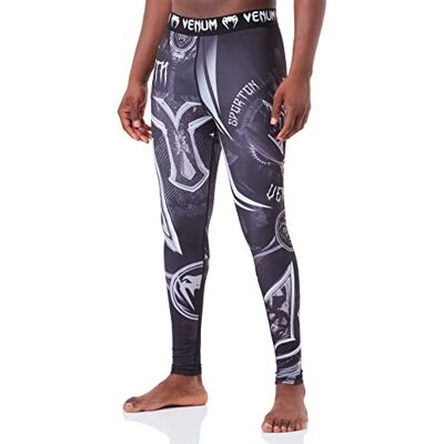 Venum Men's Gladiator 3.0 Compression Leggings, Black/White, X-Large Venum Men's Gladiator 3.0 Compression Leggings, Black/White, X-Large