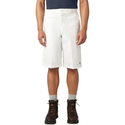 Dickies multi-pocket men's work and sports shorts, 13 inches (13in Mlt Pkt W/St) White (white), size: 34 Dickies multi-pocket men's work and sports shorts, 13 inches (13in Mlt Pkt W/St) White (white), size: 34
