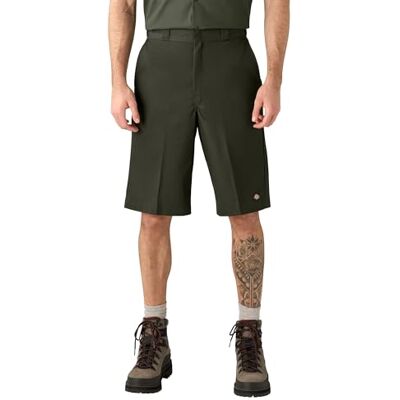 Dickies multi-pocket men's work and sports shorts, 13 inches (13in Mlt Pkt W/St) Green (Olive Green), size: 30 Dickies multi-pocket men's work and sports shorts, 13 inches (13in Mlt Pkt W/St) Green (Olive Green), size: 30
