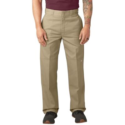 Dickies Men's Double Knee Work Trousers, Beige (Khaki Kh) Dickies Men's Double Knee Work Trousers, Beige (Khaki Kh)