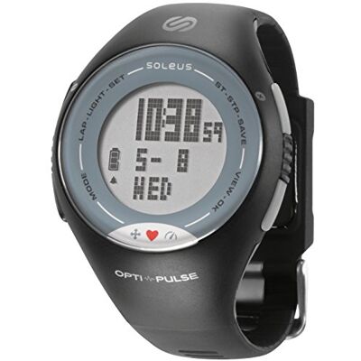 Soleus Adult's Uhr Pulse Fitness Watch-Black/Grey, Standard Soleus Adult's Uhr Pulse Fitness Watch-Black/Grey, Standard