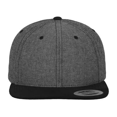 Flexfit Adult Beanie Chambray-suede Snapback, Gray / Black, One size Flexfit Adult Beanie Chambray-suede Snapback, Gray / Black, One size