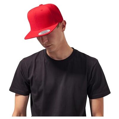 Flexfit Classic Snapback Cap, Unisex Cap for Men and Women in Various Colours, Sizes: one size and kids, red Flexfit Classic Snapback Cap, Unisex Cap for Men and Women in Various Colours, Sizes: one size and kids, red