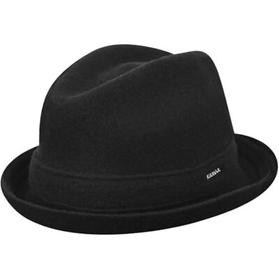 Kangol Wool Player Trilby Hat, Black, Large Kangol Wool Player Trilby Hat, Black, Large