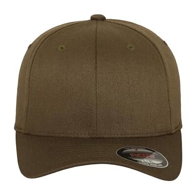 Flexfit Unisex Wooly Combed Baseball Cap, olive Flexfit Unisex Wooly Combed Baseball Cap, olive