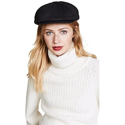 BRIXTON Men's Brood Newsboy Snap Hat, Black herringbone, X-Large BRIXTON Men's Brood Newsboy Snap Hat, Black herringbone, X-Large