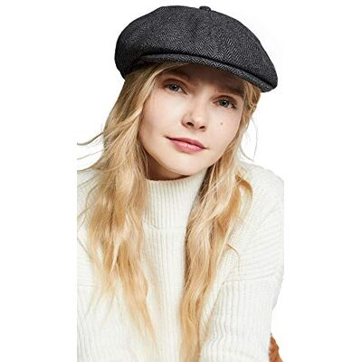 BRIXTON Headwear, Brown Snap Cap, Black, XS, 00006 BRIXTON Headwear, Brown Snap Cap, Black, XS, 00006
