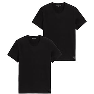 TOM TAILOR Men's Crew Neck T-Shirt in a Double Pack (Pack of 2), black TOM TAILOR Men's Crew Neck T-Shirt in a Double Pack (Pack of 2), black