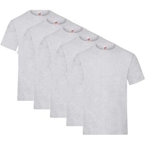 Fruit of the Loom Pack of 5 Valueweight T-shirts, Grey (heather grey), 3xl Fruit of the Loom Pack of 5 Valueweight T-shirts, Grey (heather grey), 3xl