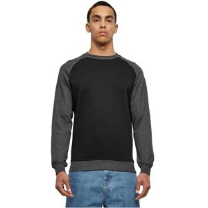 Urban Classics Urban Classic Men's 2-tone Raglan Crewneck Jumper, Multicolour (blk/cha 00445), X-Large Urban Classics Urban Classic Men's 2-tone Raglan Crewneck Jumper, Multicolour (blk/cha 00445), X-Large