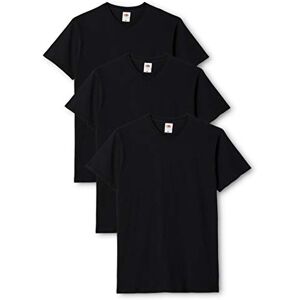Fruit of the Loom Men's Valueweight 3 Pack V-Crew Neck Short Sleeve T-Shirt, Black, X-Large Fruit of the Loom Men's Valueweight 3 Pack V-Crew Neck Short Sleeve T-Shirt, Black, X-Large