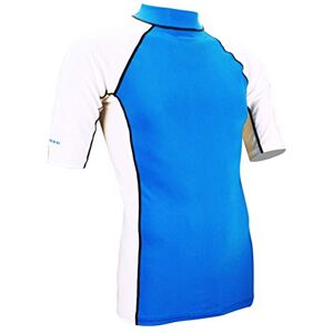 Waimea Men's 55UI Shorts Sleeve Uv Shirt, Cobalt White/Navy Blue, Medium Waimea Men's 55UI Shorts Sleeve Uv Shirt, Cobalt White/Navy Blue, Medium