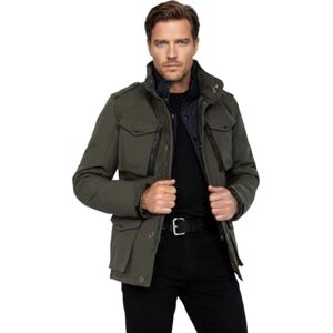 Schott NYC Men's Field Parka Long Sleeve Jacket, Green (Kaki), Small Schott NYC Men's Field Parka Long Sleeve Jacket, Green (Kaki), Small