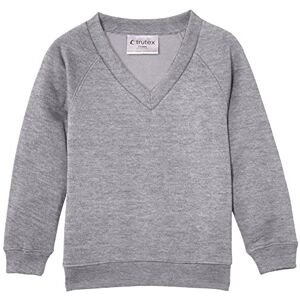 Trutex Limited Unisex Plain V-Neck Sweatshirt, Marl Grey, 13 Years (Manufacturer Size: Small) Trutex Limited Unisex Plain V-Neck Sweatshirt, Marl Grey, 13 Years (Manufacturer Size: Small)