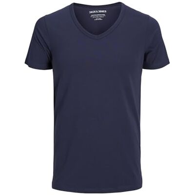 JACK & JONES Men's Basic V-Neck Tee S/S Noos T-Shirt (Basic V-neck Tee S/S Noos) Blue (Navy Blue), size: xl JACK & JONES Men's Basic V-Neck Tee S/S Noos T-Shirt (Basic V-neck Tee S/S Noos) Blue (Navy Blue), size: xl