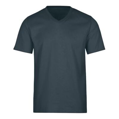 Trigema Men's T-Shirt (637203) Grey (anthracite 018) plain, size: 3xl Trigema Men's T-Shirt (637203) Grey (anthracite 018) plain, size: 3xl